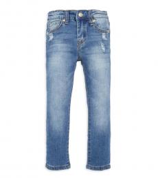 7 For All Mankind Little Girls Barrier Distressed Jeans