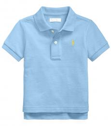 Ralph Lauren Baby Boys Blue Lagoon Mesh Polo