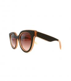 Bottega Veneta Brown Logo Gradient Sunglasses