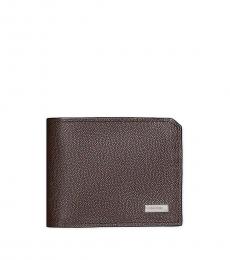 Calvin Klein Dark Brown Bifold Coin Pouch Wallet