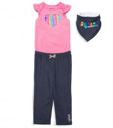 Juicy Couture 3 Piece Bodysuit/Pants/Bib Set (Baby Girls)