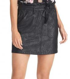 Rachel Roy Black Faux Leather Mini Skirt