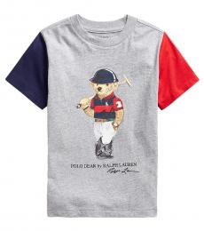 Ralph Lauren Little Boys Andover Heather Polo Bear T-Shirt