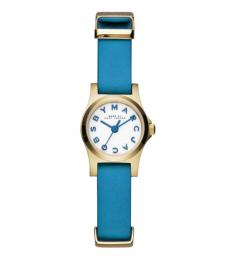 Blue Mini White Dial Watch