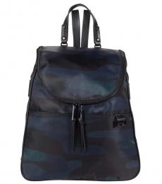 Navy Blue Suzannah Camo Large Backpack