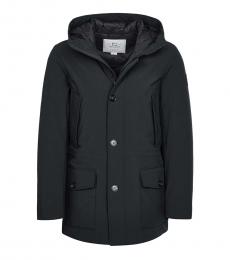 Black Fitted Cut Parka