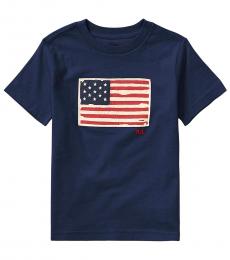 Little Boys Newport Navy Flag Jersey T-Shirt