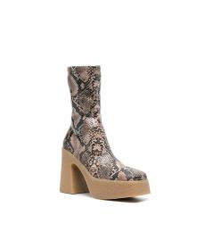 Stella McCartney Brown Skyla Wedge Ankle Boots