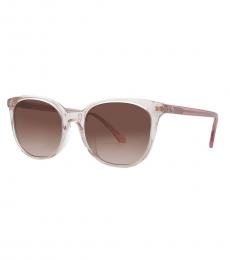 Kate Spade Brown Pink Gradient Oval Sunglasses