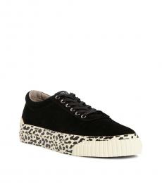 AllSaints Black Leopard Knox Sneakers