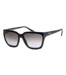 Ferragamo Black Rectangular Sunglasses