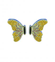 Betsey Johnson Multi Color Butterfly Stud Earrings