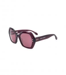 Isabel Marant Purple Geometric Sunglasses