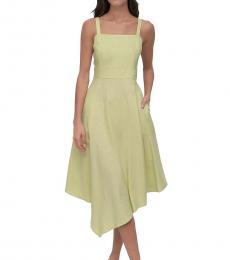 DKNY Light Green Crew Neck Sleeveless Dress