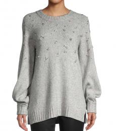 Light Grey Embellished Sweater