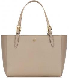 Tory Burch Grey Emerson Small Buckle Large Tote