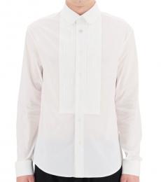 White Now Print Tuxedo Shirt