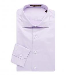 Light Pink Comfort-Fit Solid Dress Shirt