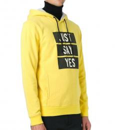 Yellow Graphic Printed Hoodie