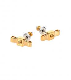 Marc Jacobs Gold Bow Tie Stud Earrings