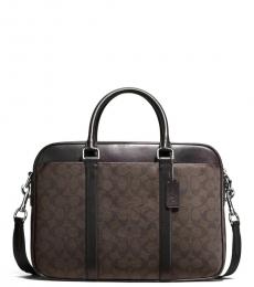 Coach Mahongany Perry Slim Large Briefcase Bag