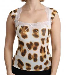White Brown Camisole Blouse