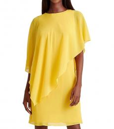 Ralph Lauren Yellow Chiffon Party Dress