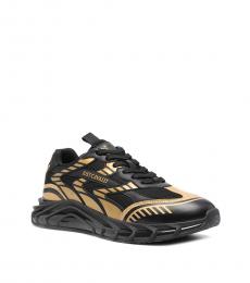 Just Cavalli Black Logo Print Sneakers