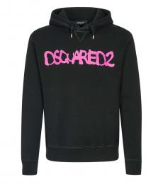 Dsquared2 Black Front Logo Hoodie