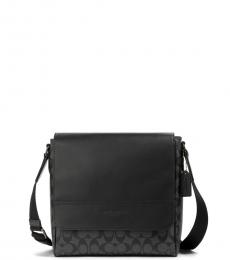 Coach Charcoal/Black Houston Map Large Messenger Bag