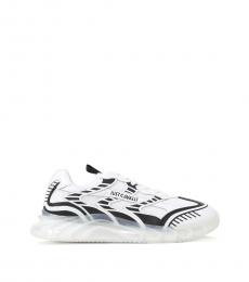 Just Cavalli White Color-Block Sneakers 