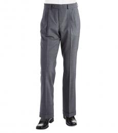 Ralph Lauren Light Grey Plaid Mid-Weight Wool Pants