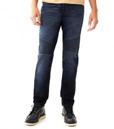 True Religion Dark Blue Rocco Moto Skinny Jeans