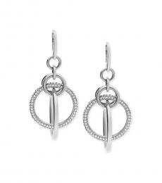 Michael Kors Silver Crystal Orbital Earrings