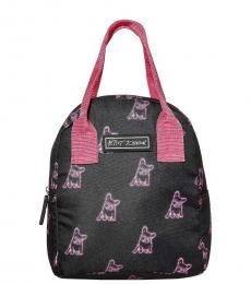 Betsey Johnson Black Insulated Print Lunch Small Tote