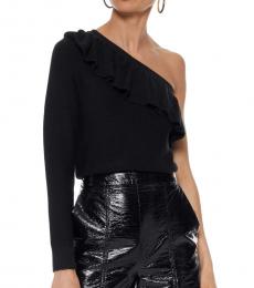 Rebecca Minkoff Black Stacey Ruffle One Shoulder