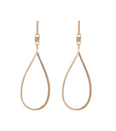 Michael Kors Rose Gold Large Teardrop Drop Earrings