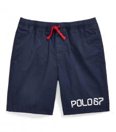 Ralph Lauren Boys Newport Navy Stretch Poplin Shorts