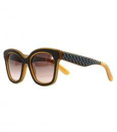 Bottega Veneta Brown Square Oversized Sunglasses