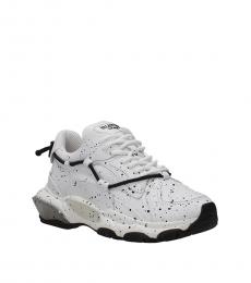 White Black Dotted Vintage Sneakers