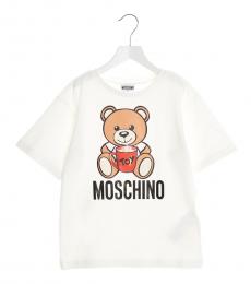 Moschino Little Girls White Teddy Toy T-Shirt