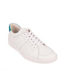 Dolce & Gabbana White Croc Print Sneakers