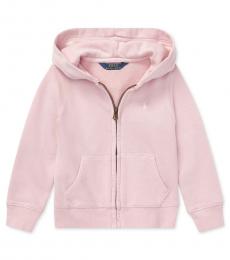 Ralph Lauren Little Girls Hint of Pink French Terry Hoodie