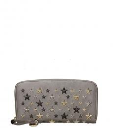 Grey Star Studded Wallet