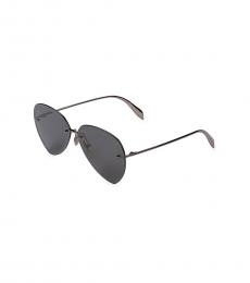 Alexander McQueen Black Rimless Sunglasses