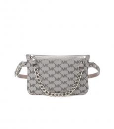 Michael Kors Light Grey Pull Chain Belt Bag