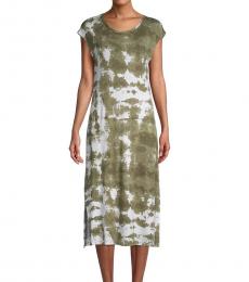Olive Printed Midi Dress