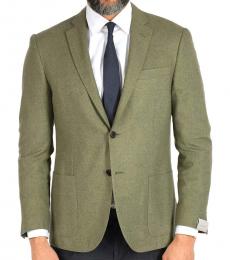 Green Silk Cashmere Academy Soft 2-Button Blazer