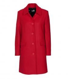 Red Button Rich Coat