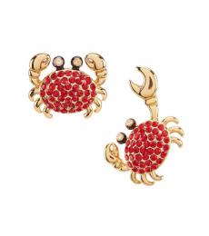 Golden Pave Crab Studs Earrings